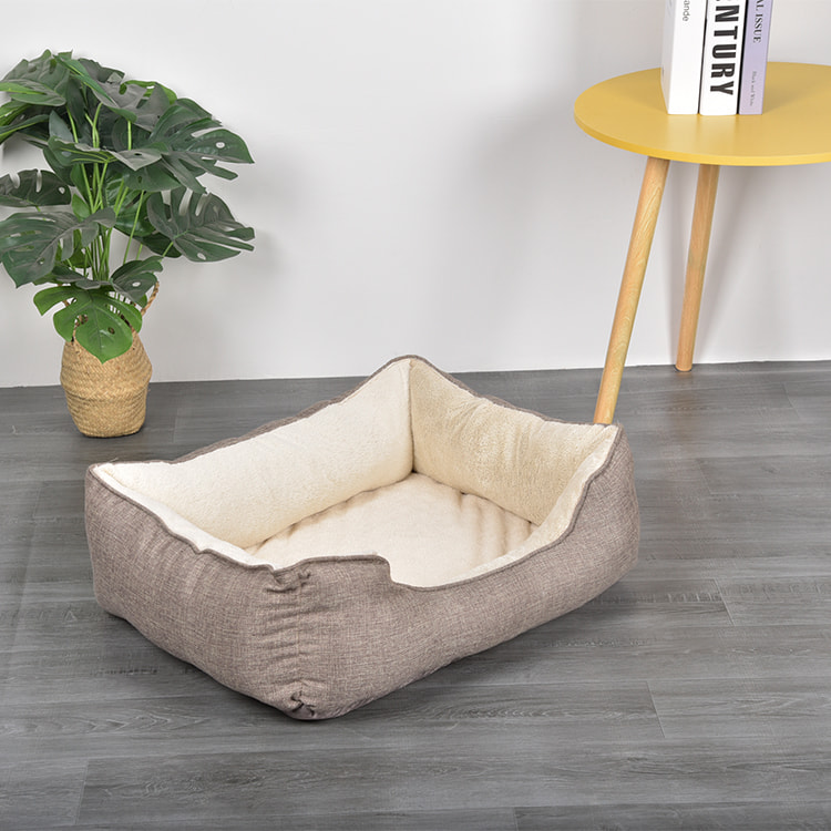 TOP-11601 Cama cuadrada para mascotas con calentamiento ortopédico multicolor