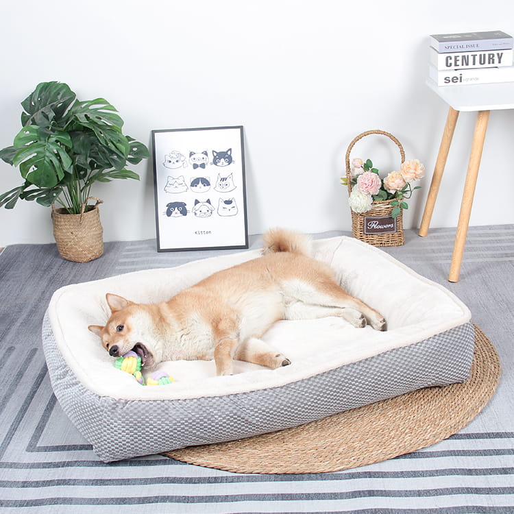 TOP-11615 Cama cálida para mascotas rectangular de espuma ortopédica