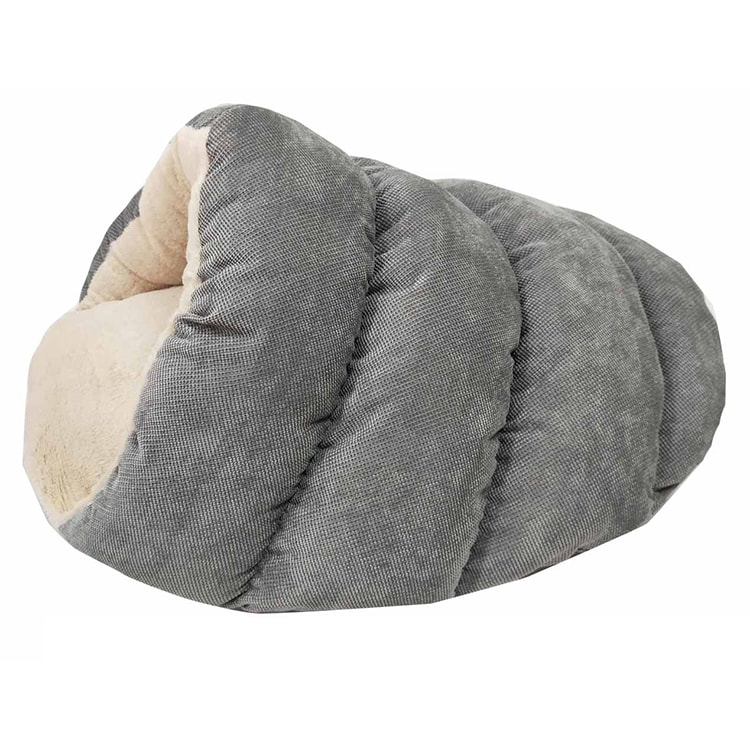 TOP-15956 Cama cueva para gatos semiabierta, duradera y de felpa cálida