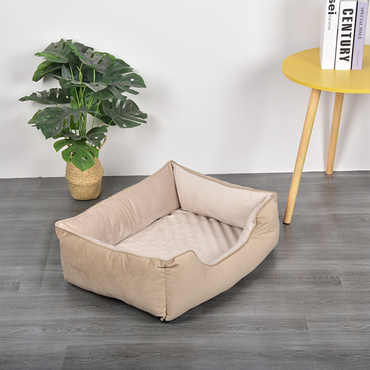 TOP-18460 Sofá cama rectangular para dormir con perro de felpa para otoño e invierno