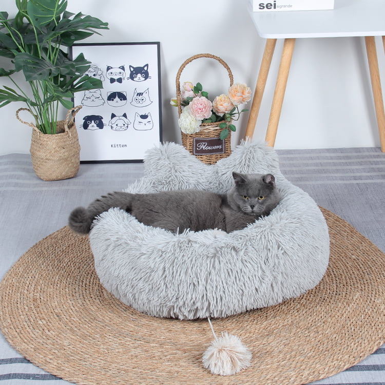 TOP-19091 Cama para dormir de gato desmontable de felpa larga y suave